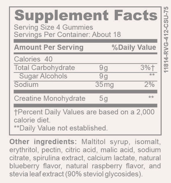 CREATINE GUMMIES Mixed Berry - (Sugar Free)
